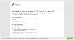 Desktop Screenshot of newsletter.acasa.ro